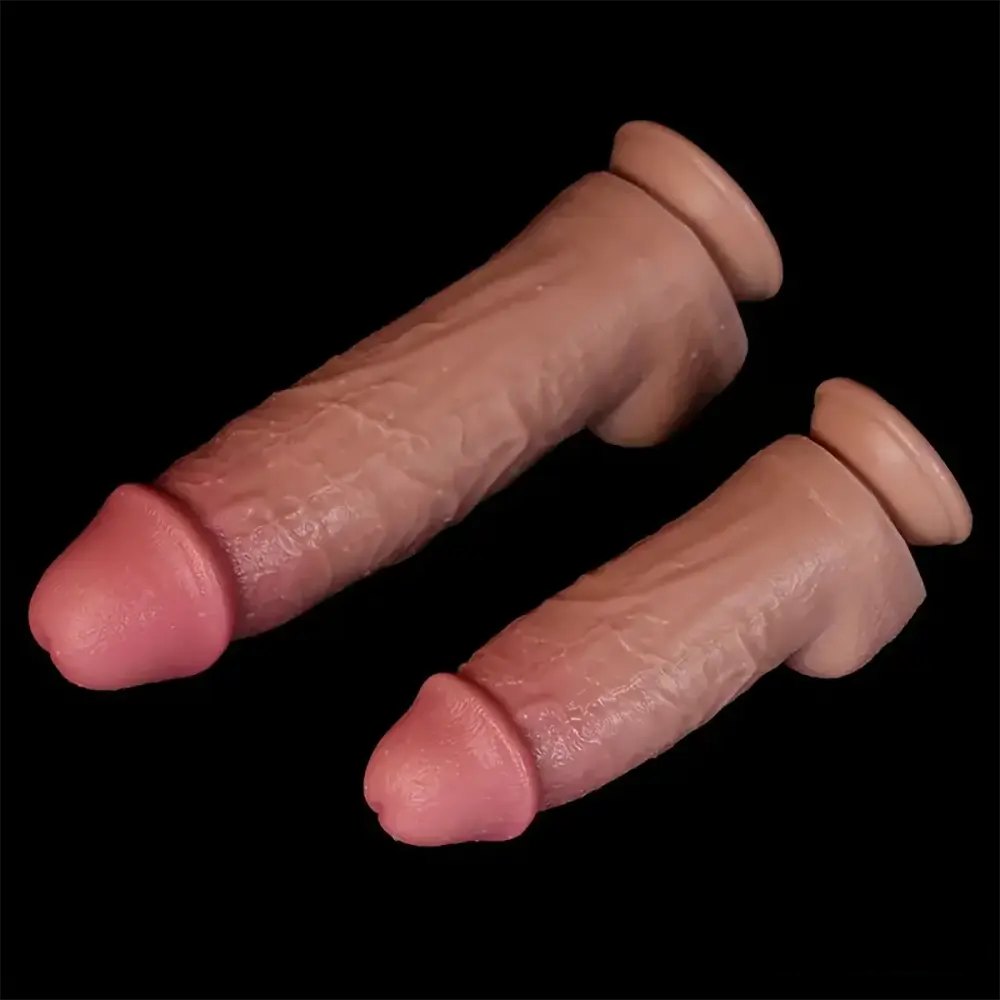 Flesh tone realistic silicone suction cup dildo, photo 3