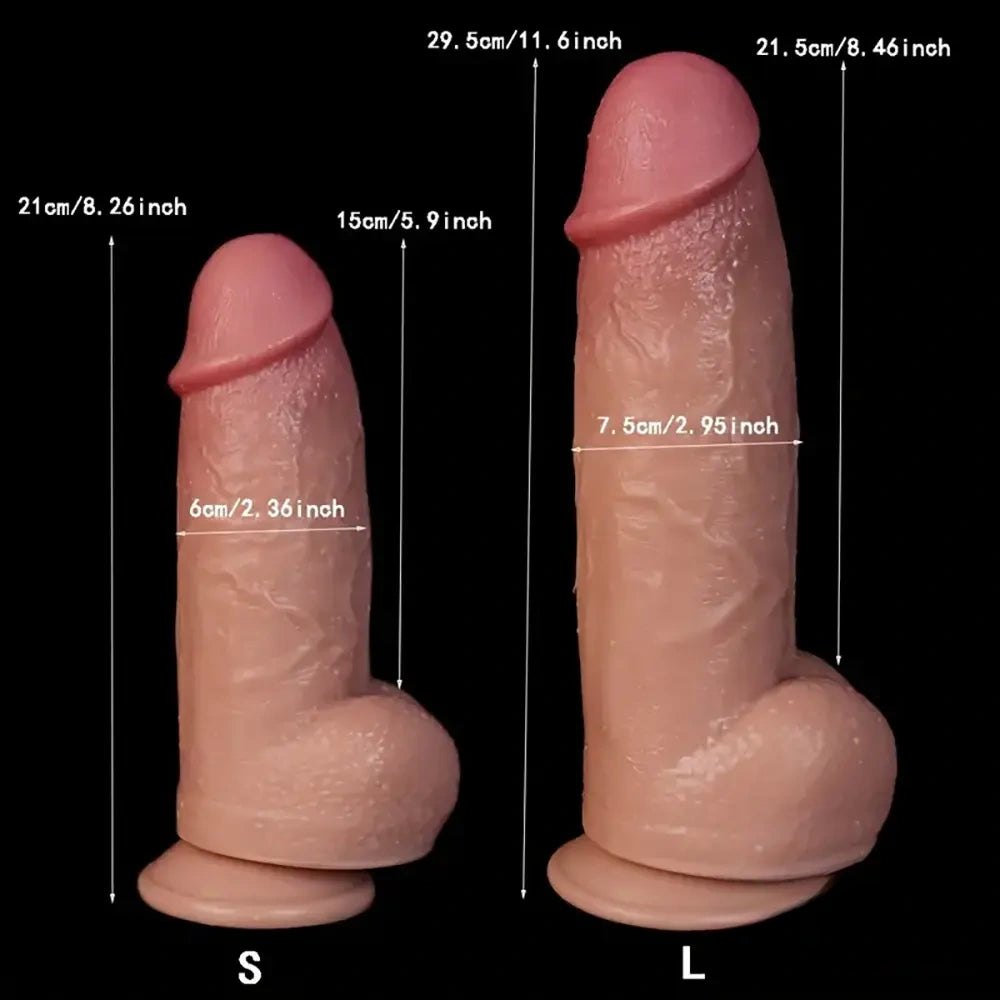 Flesh tone realistic silicone suction cup dildo, photo 8