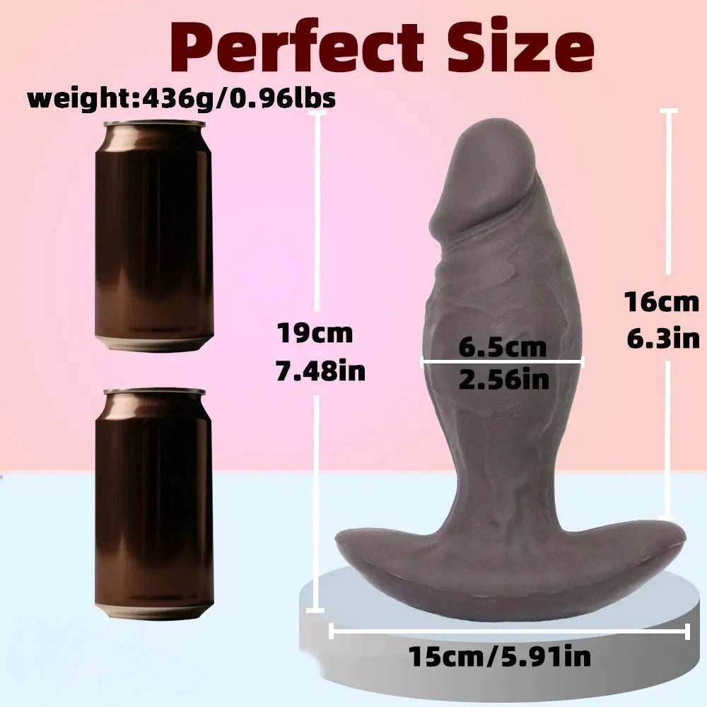 Coffee color realistic texture silicone anal plug, photo 4