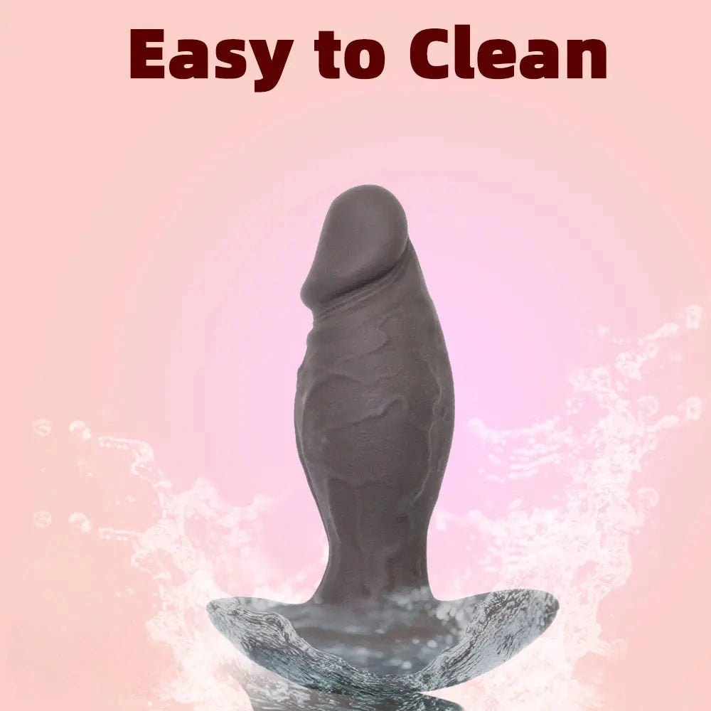 Coffee color realistic texture silicone anal plug, photo 7