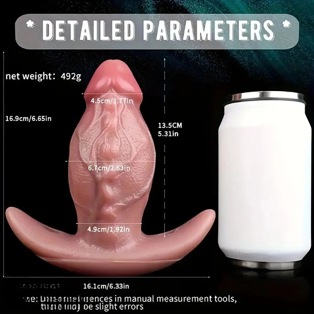 Flesh textured strap on harness dildo, photo 15