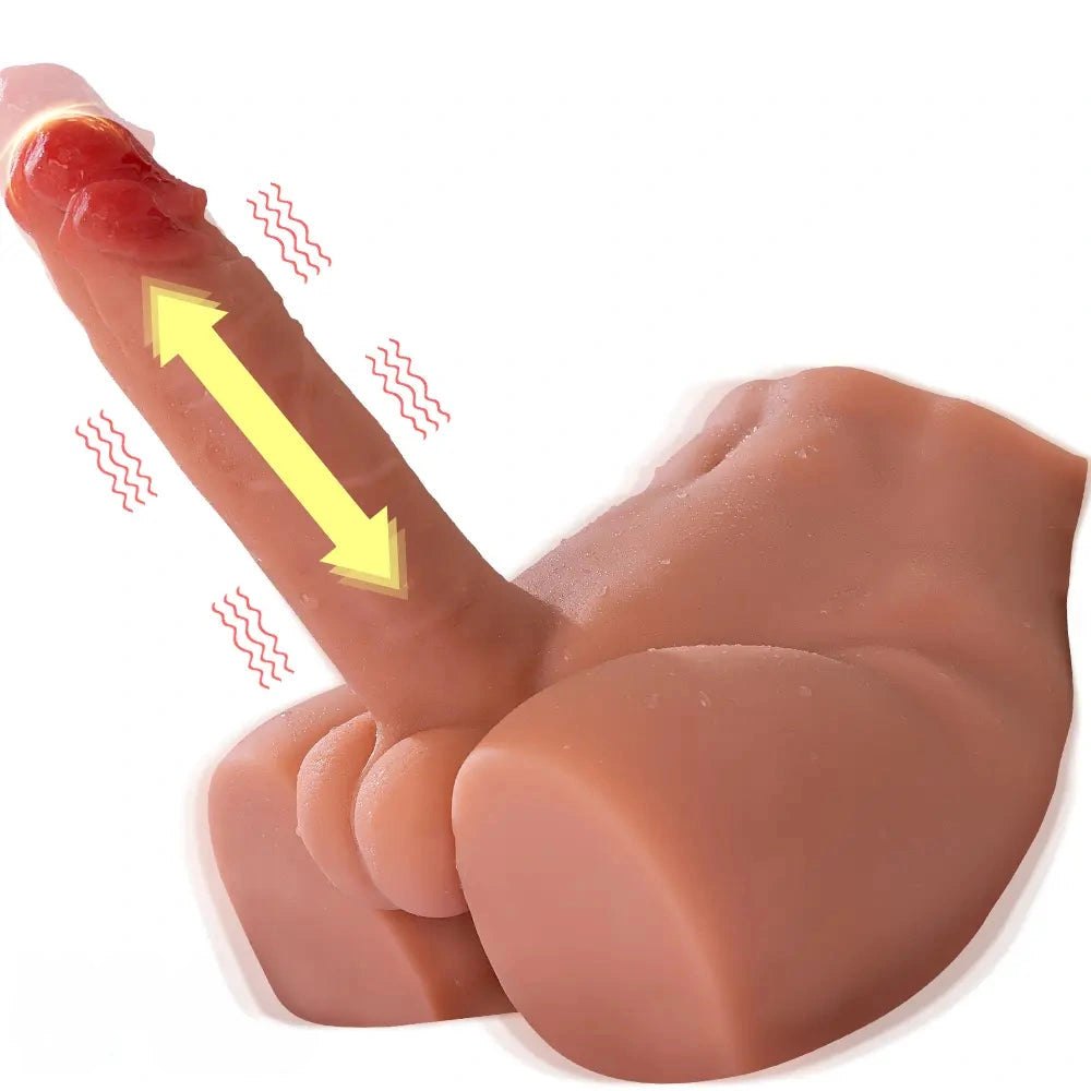 Flesh tone realistic thrusting torso dildo, photo 1