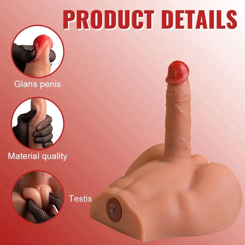 Flesh tone realistic thrusting torso dildo, photo 3