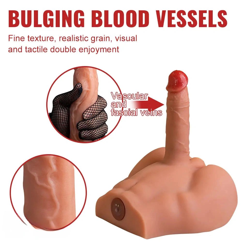 Flesh tone realistic thrusting torso dildo, photo 6