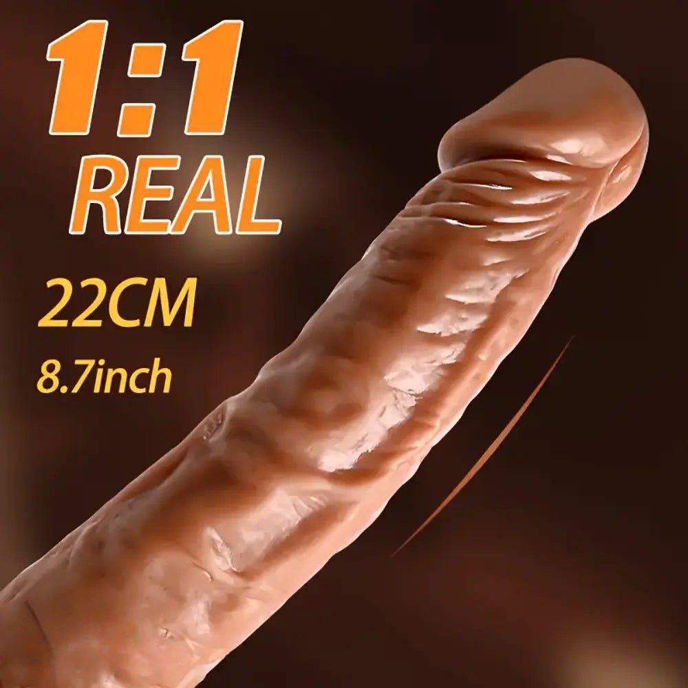 Realistic TPE dildo with suction cup base, photo 6
