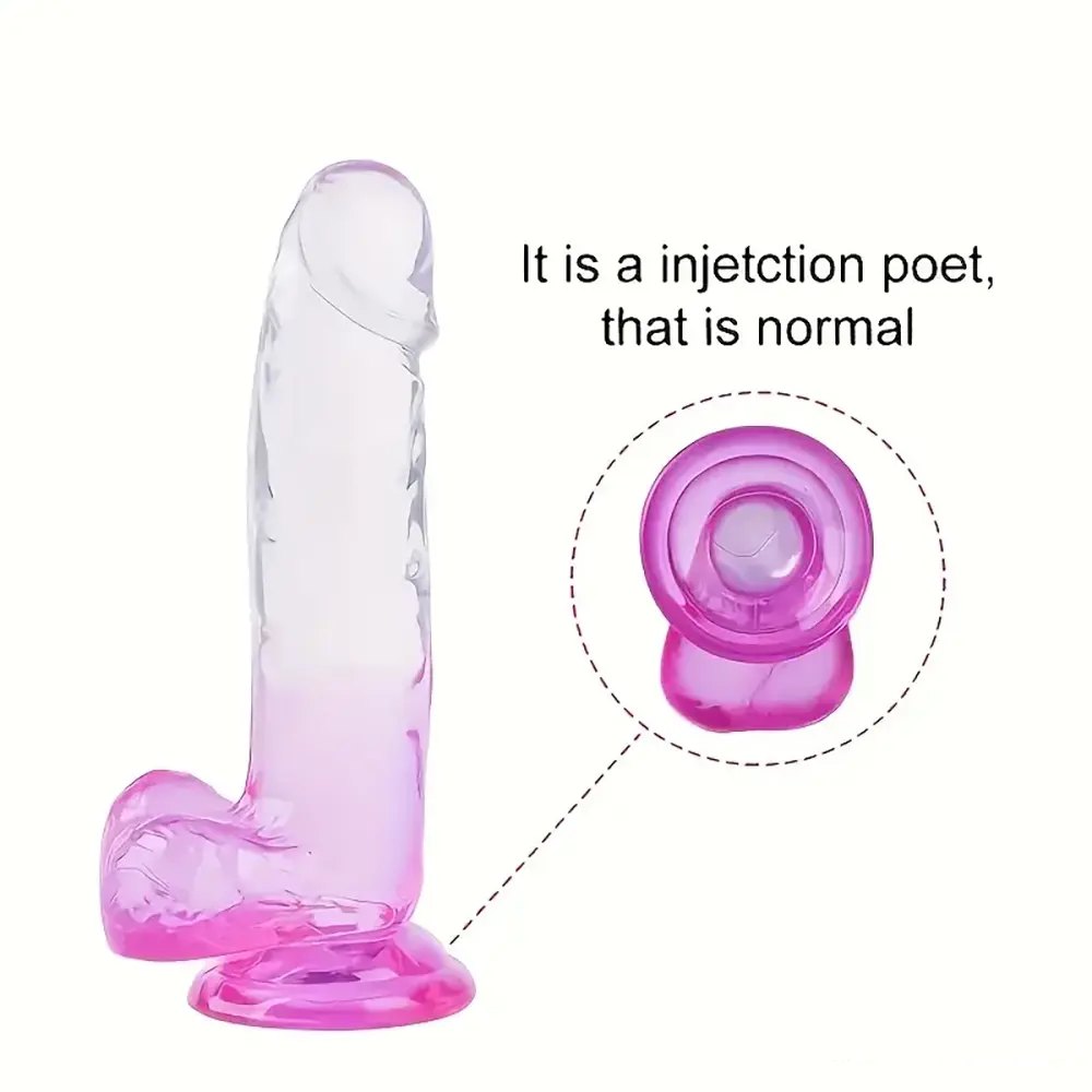 Translucent realistic tpe dildo, photo 3