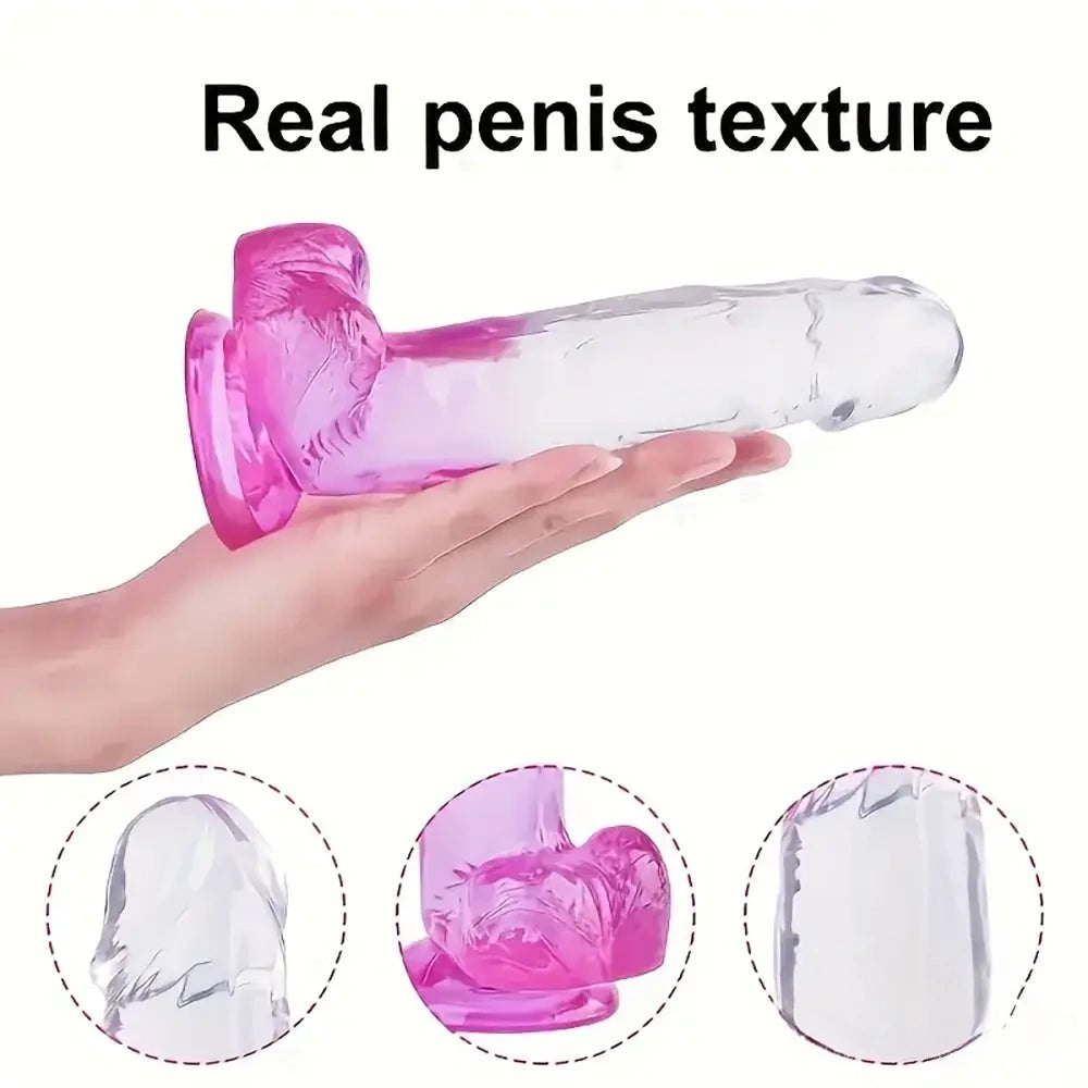 Translucent realistic tpe dildo, photo 5