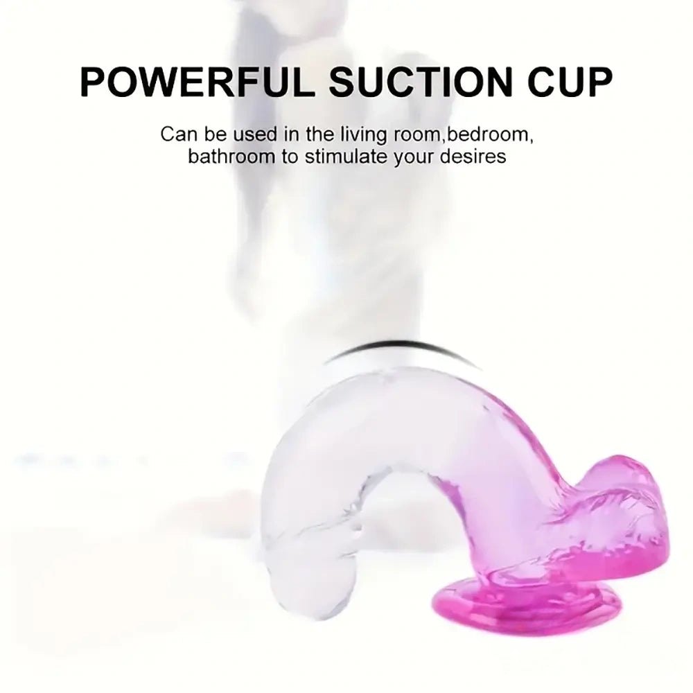 Translucent realistic tpe dildo, photo 6