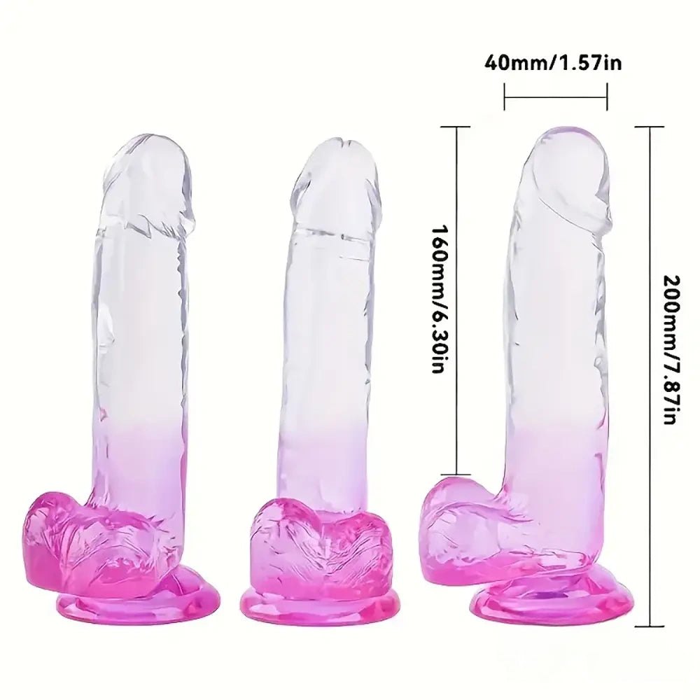 Translucent realistic tpe dildo, photo 7