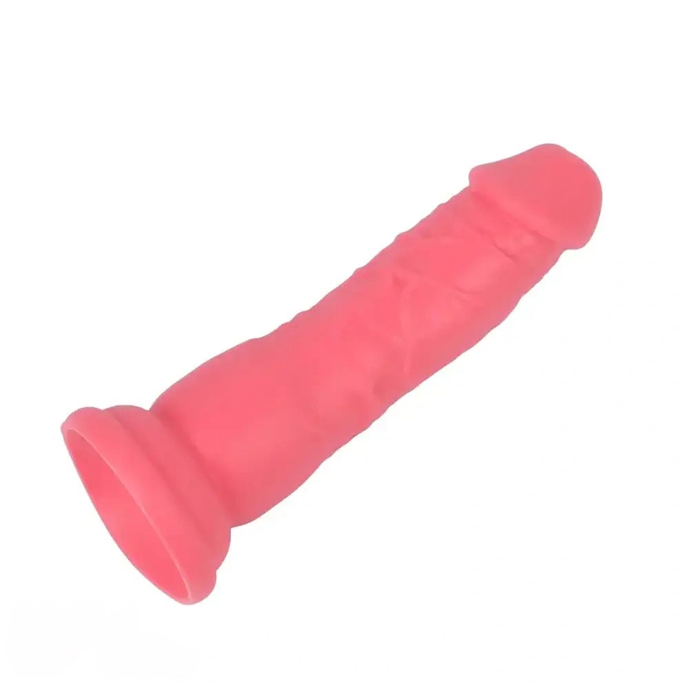 Pink silicone small dildo with suction cup base, photo 4
