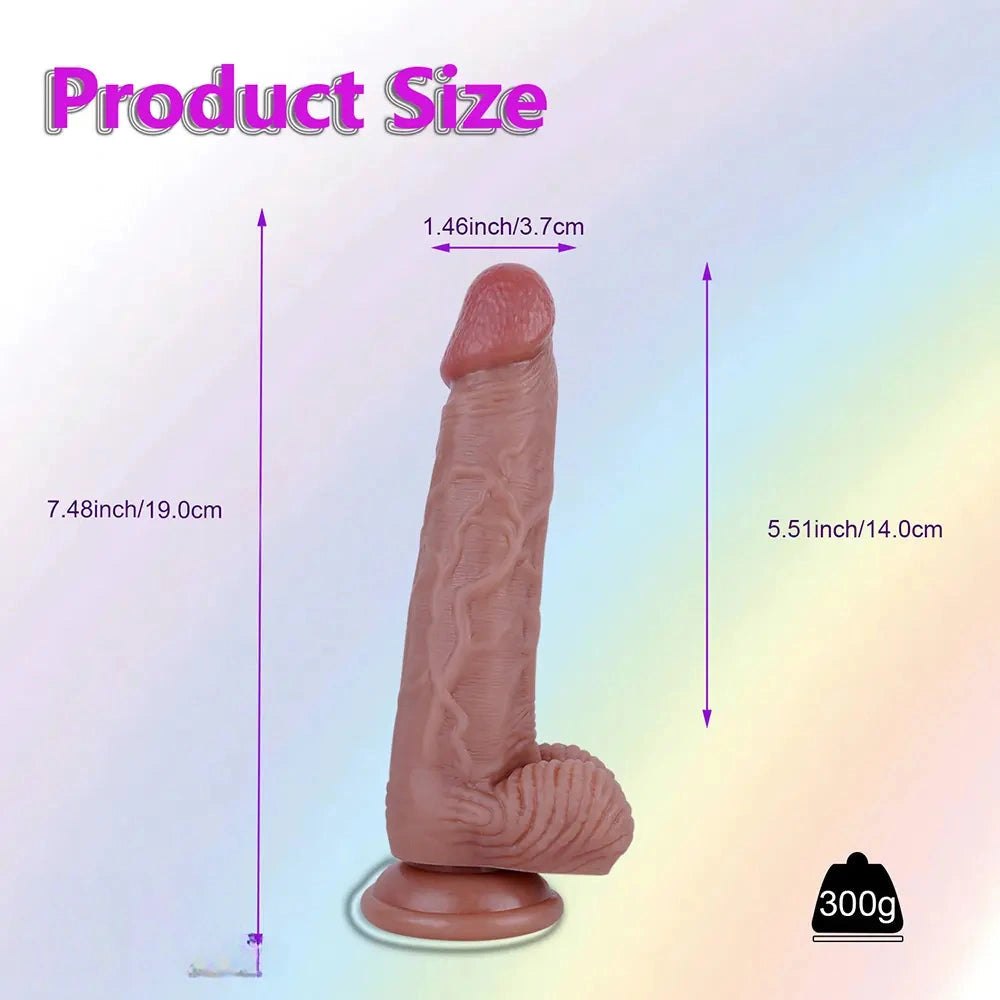 Flesh realistic veined dildo, photo 8