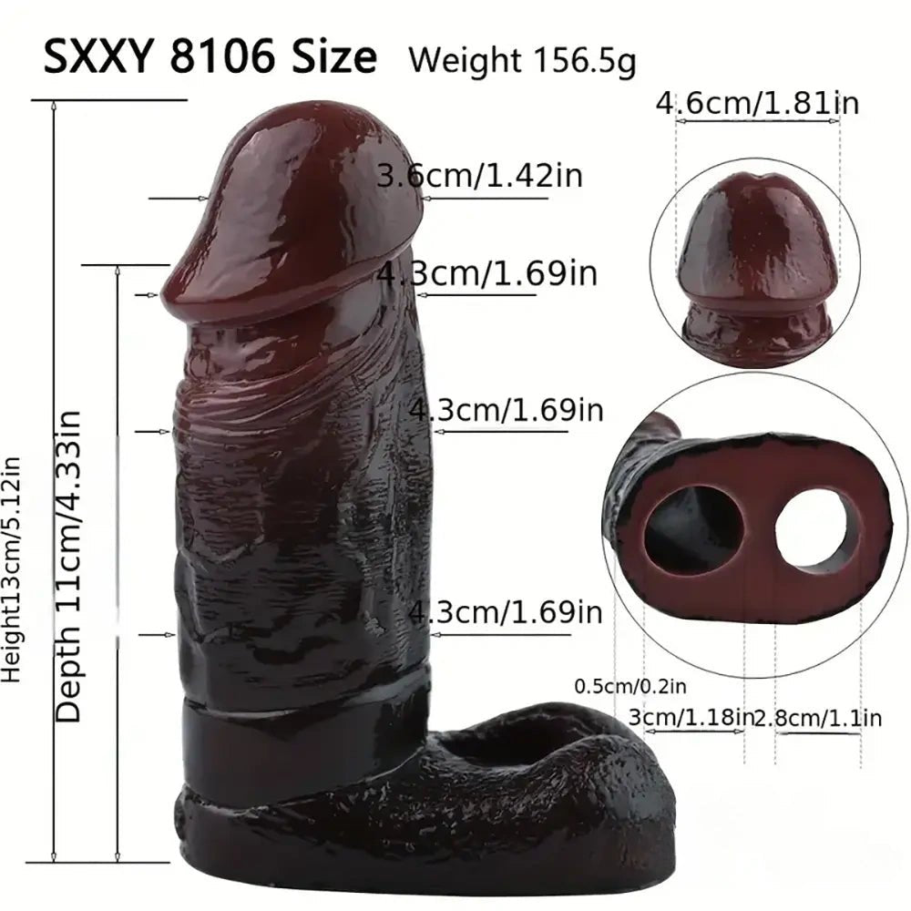 Realistic veined silicone dildo, photo 14
