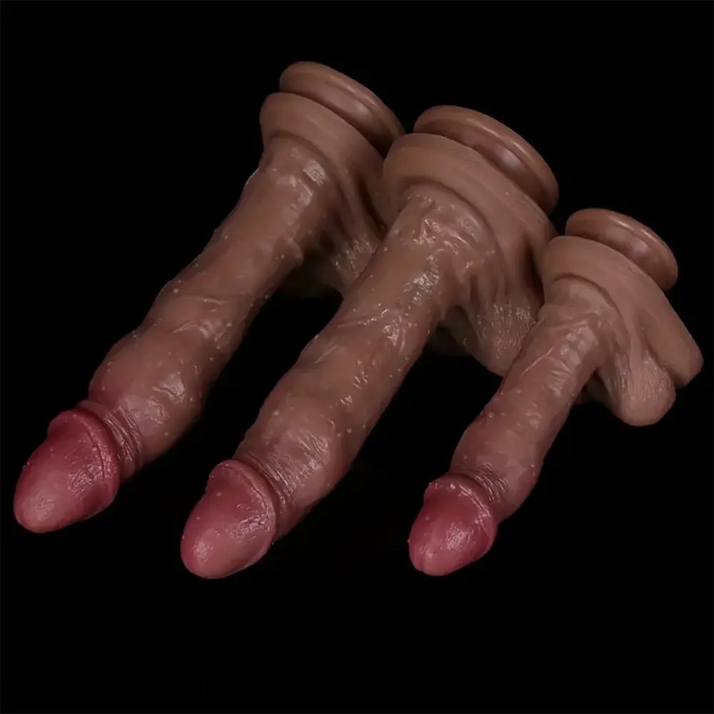 Flesh realistic silicone dildo, photo 4