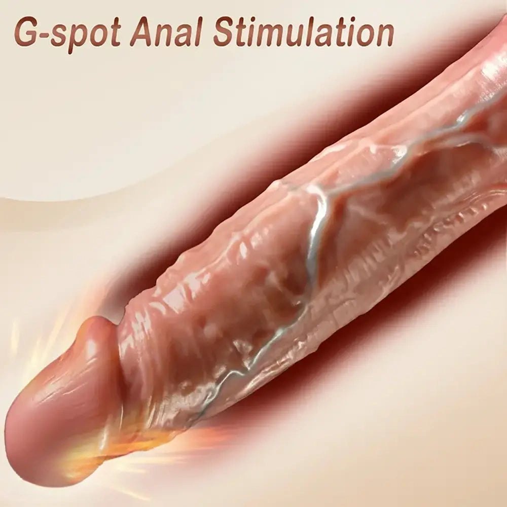 Flesh tone realistic silicone dildo with suction cup, photo 3