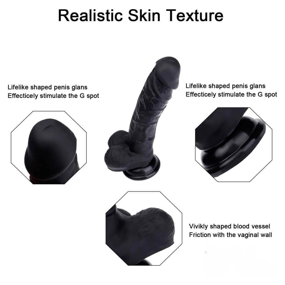 Realistic veined suction dildo, photo 6