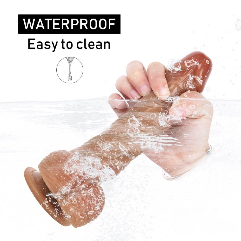 Flesh silicone realistic suction cup dildo, photo 10