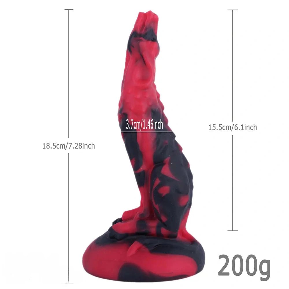 Red black fantasy dildo, photo 11