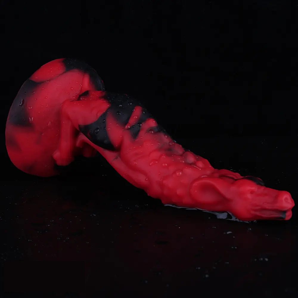Red black fantasy dildo, photo 4