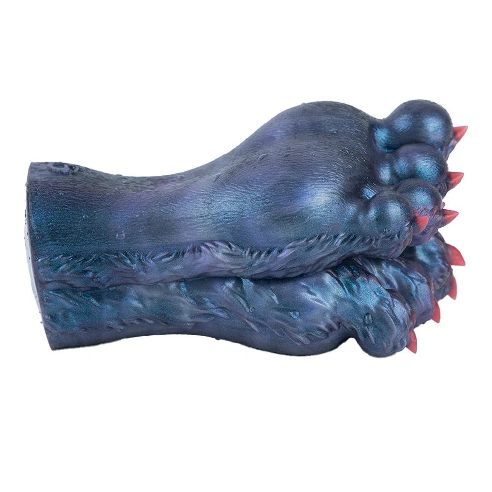 Slate blue monster paw masturbator with red claw accents, photo 6