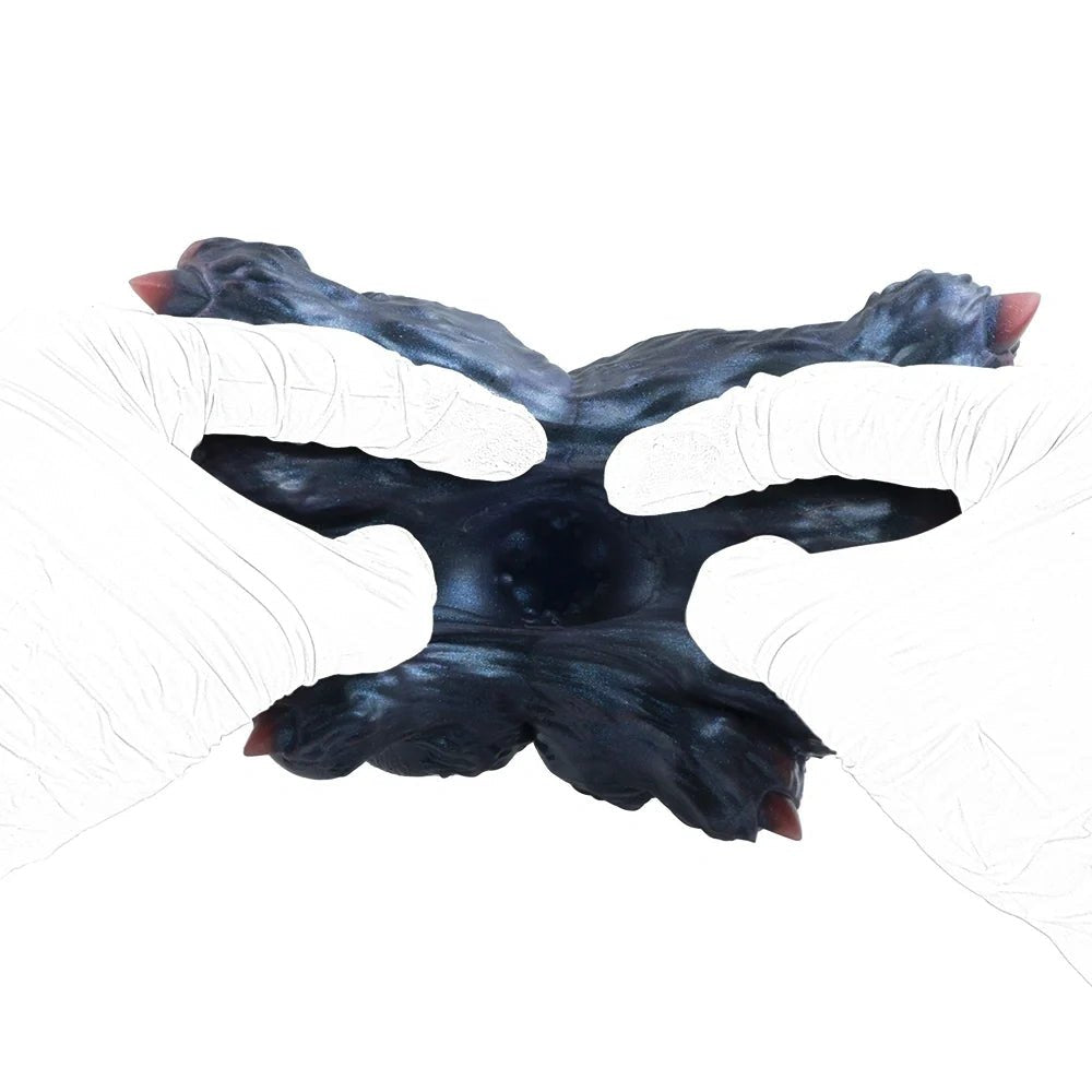 Slate blue monster paw masturbator with red claw accents, photo 7