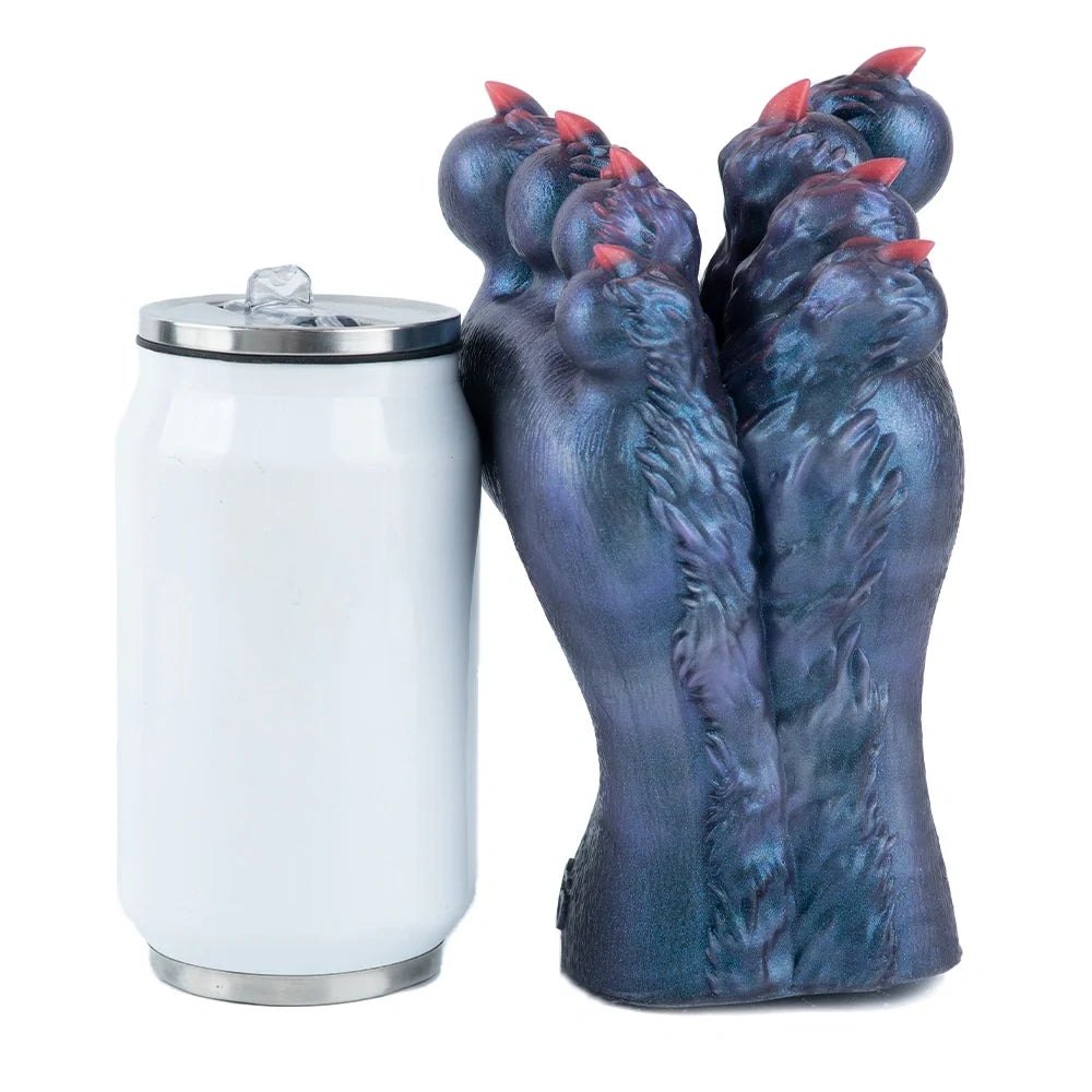 Slate blue monster paw masturbator with red claw accents, photo 8