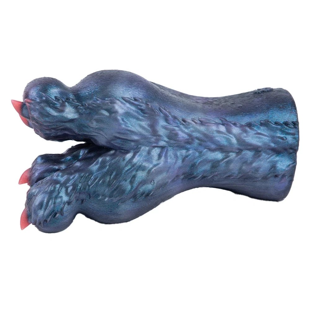 Slate blue monster paw masturbator with red claw accents, photo 9
