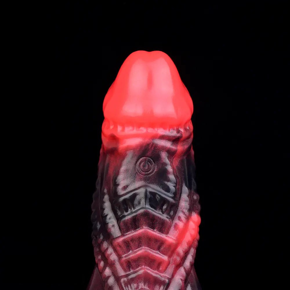 Red fantasy cock sleeve with ring, photo 15