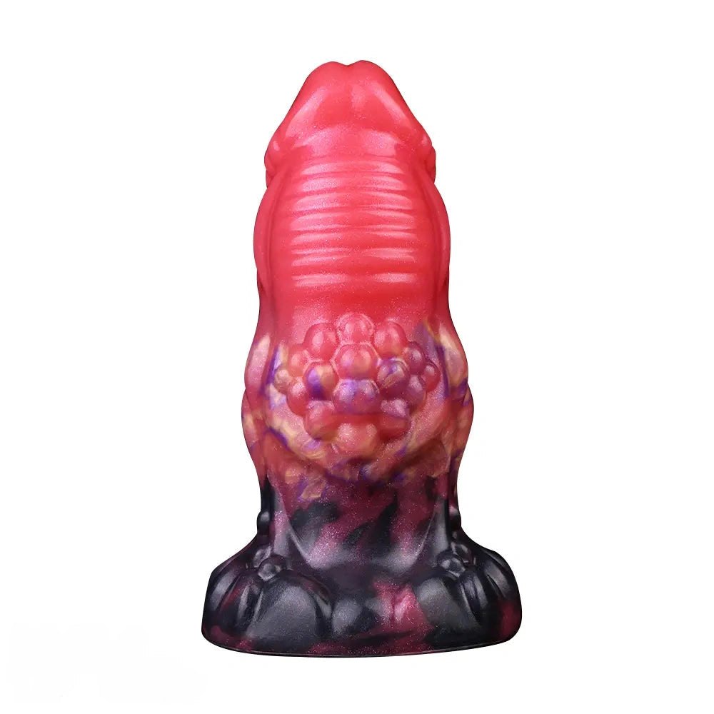 Red silicone fantasy monster dildo, photo 1