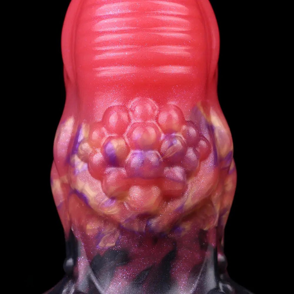 Red silicone fantasy monster dildo, photo 12
