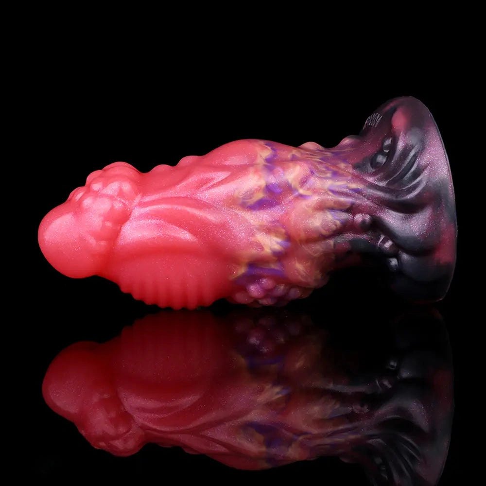Red silicone fantasy monster dildo, photo 13