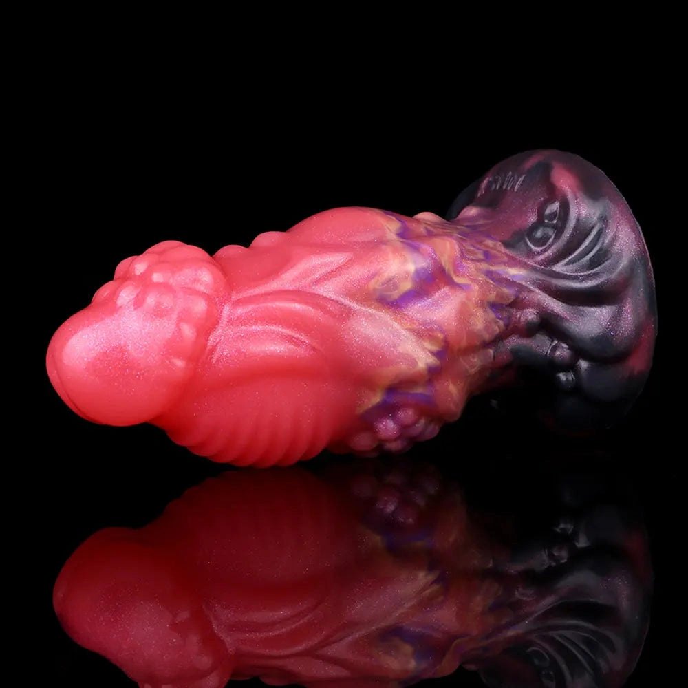 Red silicone fantasy monster dildo, photo 14