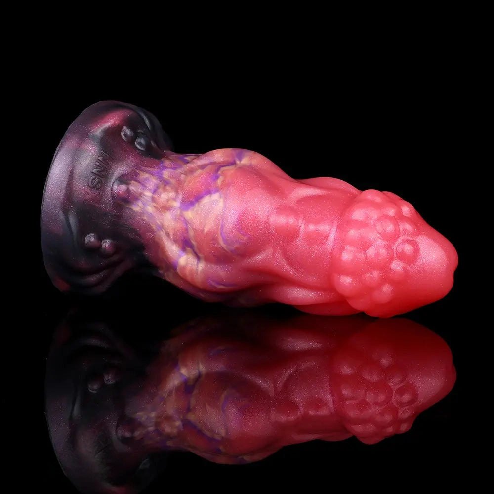 Red silicone fantasy monster dildo, photo 15