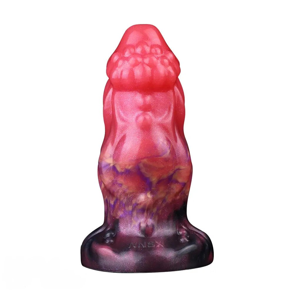 Red silicone fantasy monster dildo, photo 4