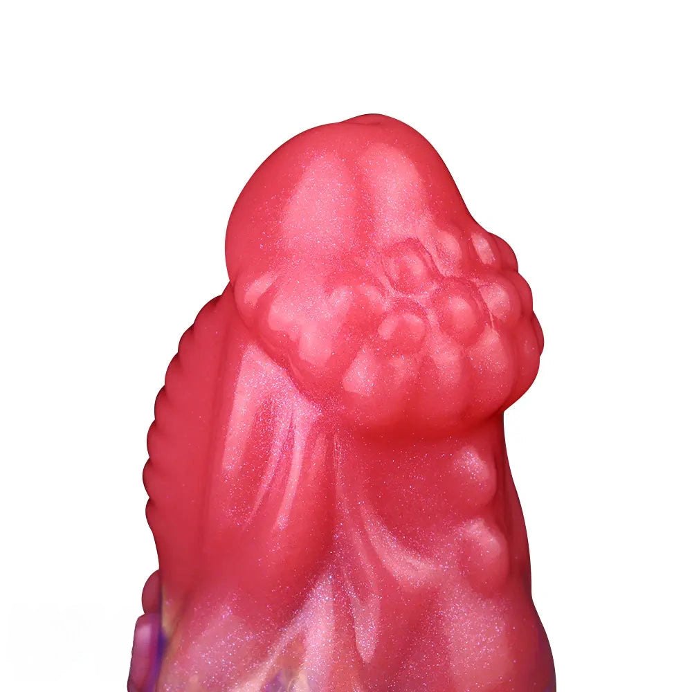 Red silicone fantasy monster dildo, photo 5