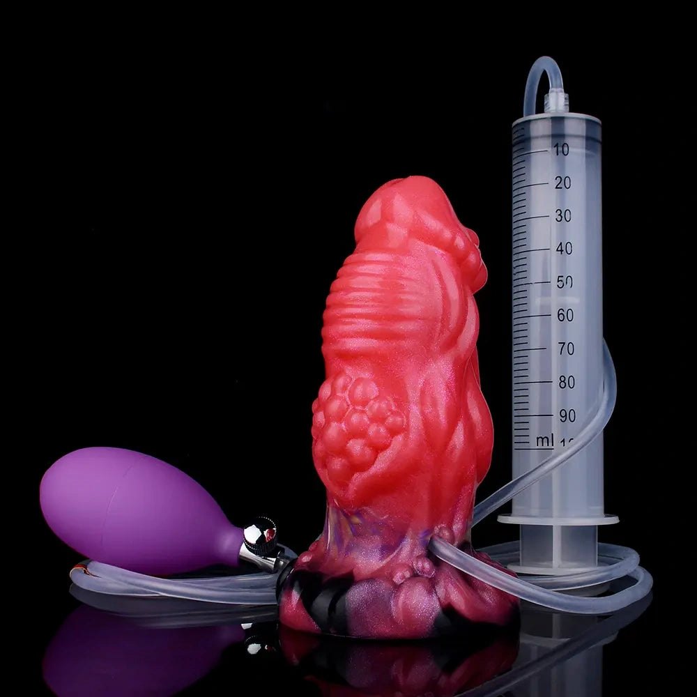 Red fantasy squirting dildo, photo 17