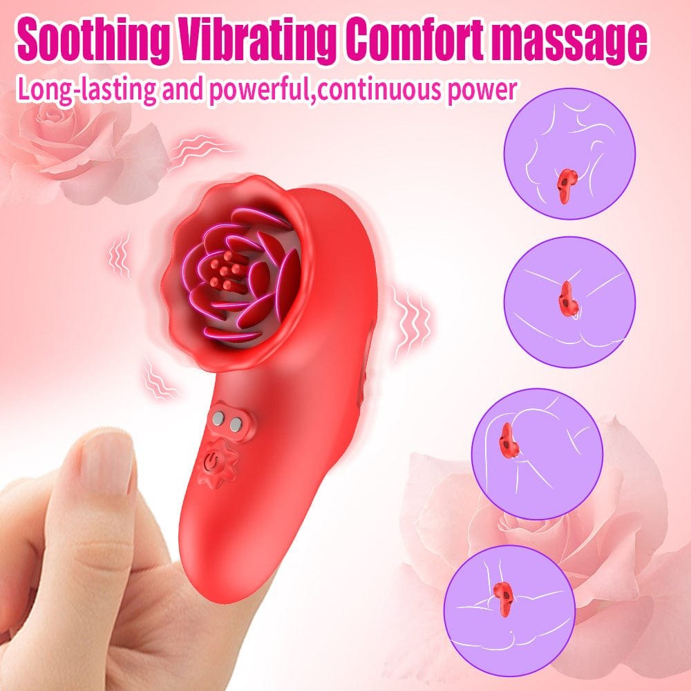 Red finger-worn clitoral vibrator, photo 2