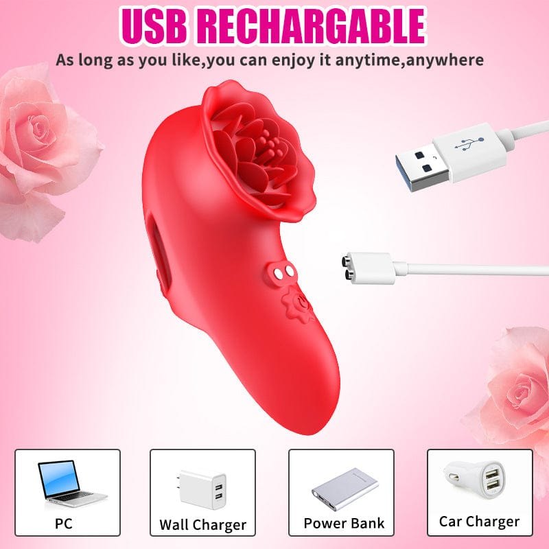 Red finger-worn clitoral vibrator, photo 5