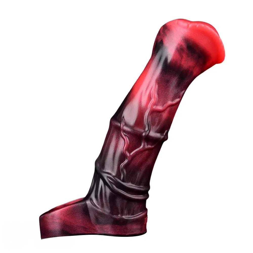 Red hollow vibrating dildo, photo 1