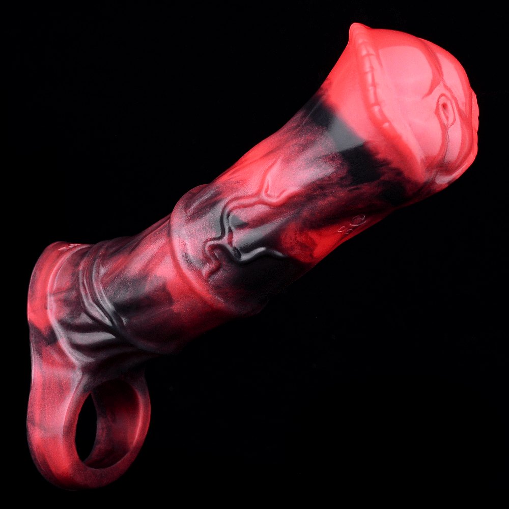 Red hollow vibrating dildo, photo 11