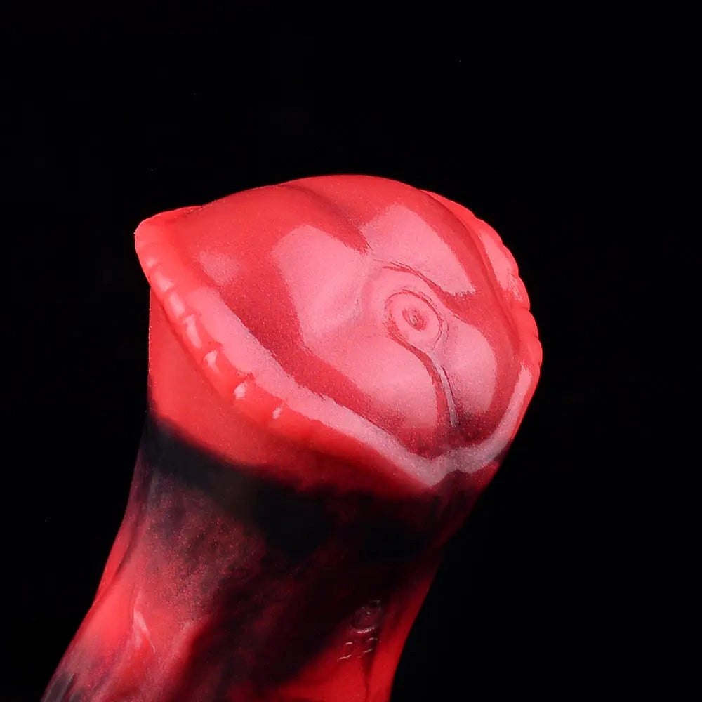 Red hollow vibrating dildo, photo 15