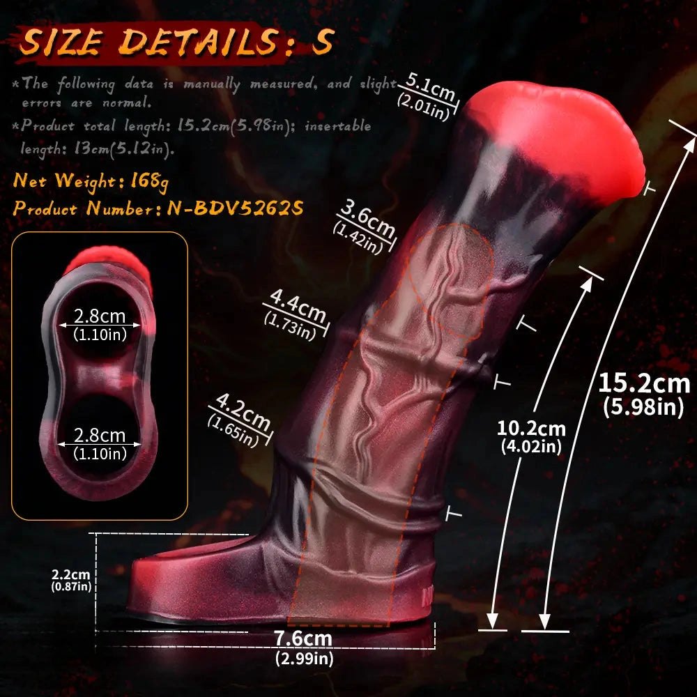 Red hollow vibrating dildo, photo 16