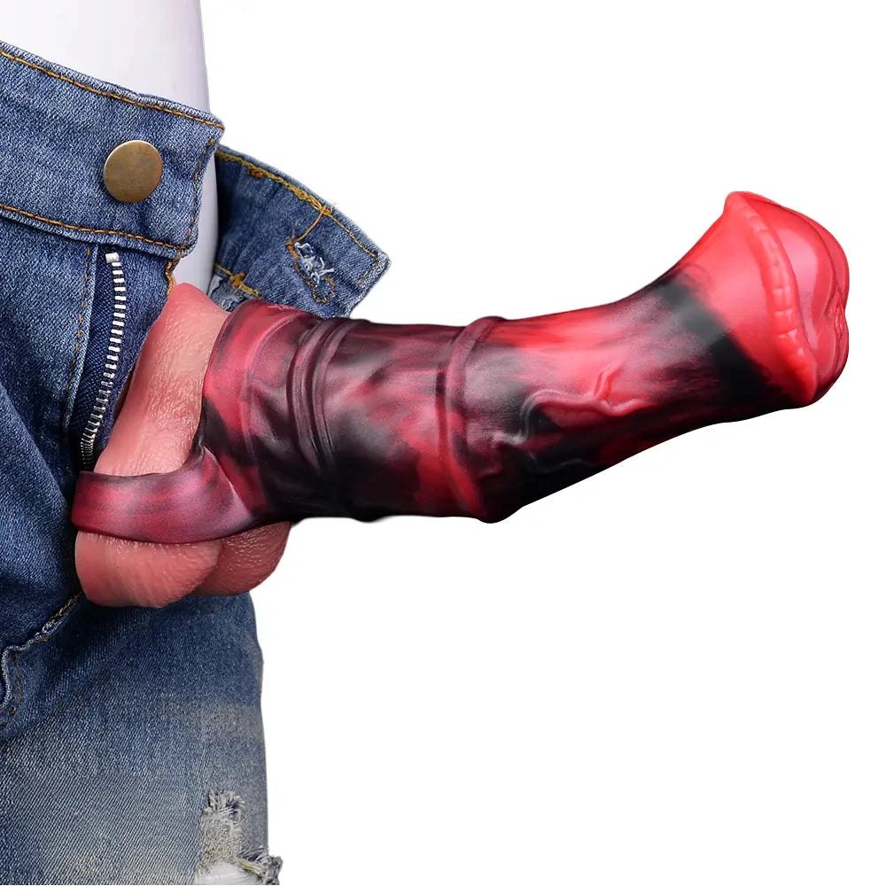 Red hollow vibrating dildo, photo 3