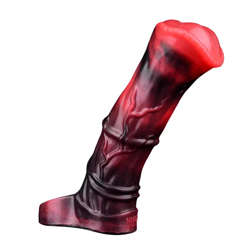 Red hollow vibrating dildo, photo 4