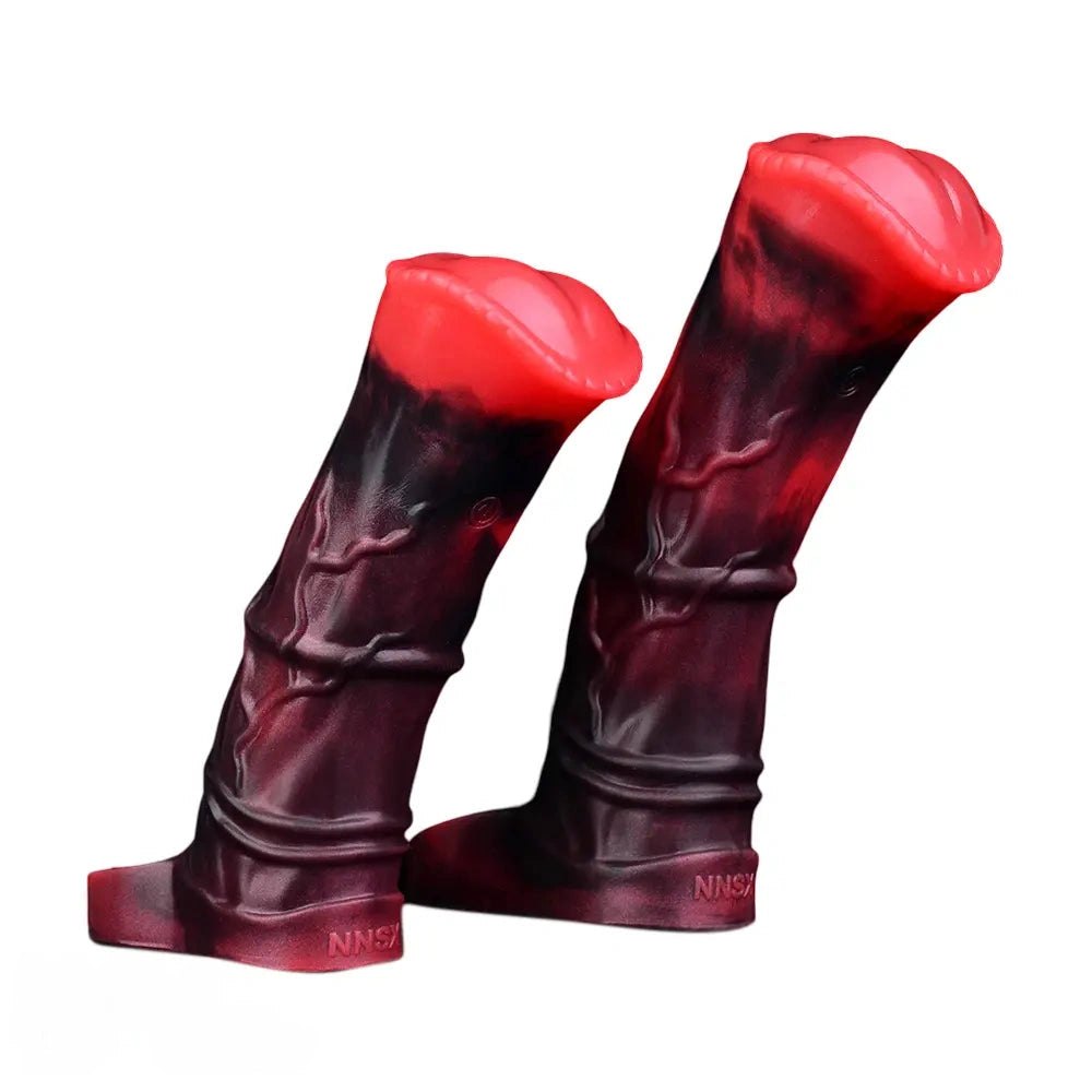 Red hollow vibrating dildo, photo 5