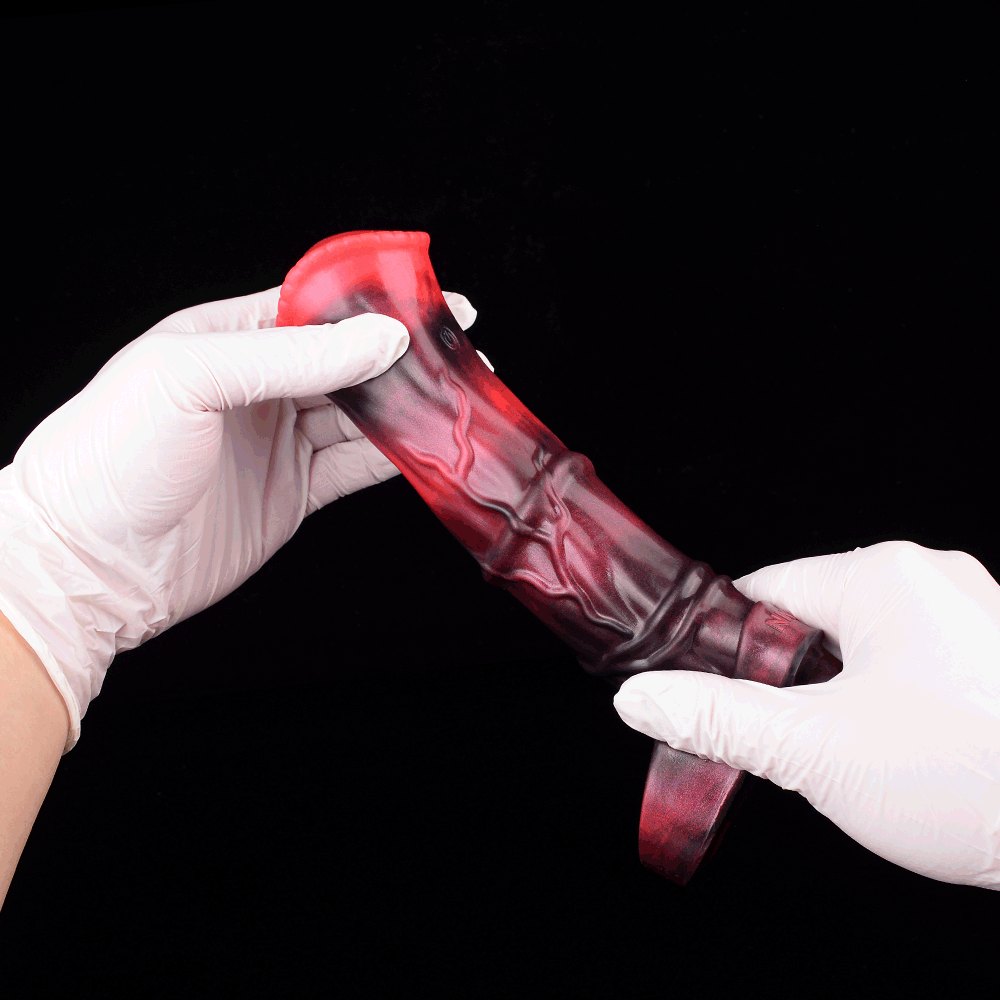 Red hollow vibrating dildo, photo 6