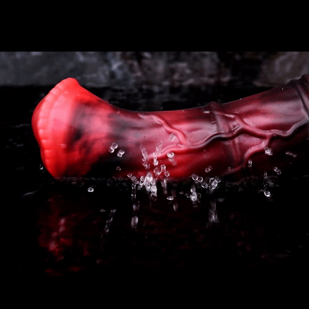 Red hollow vibrating dildo, photo 7