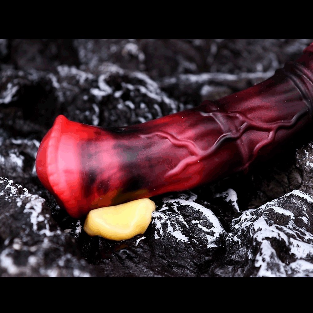 Red hollow vibrating dildo, photo 8
