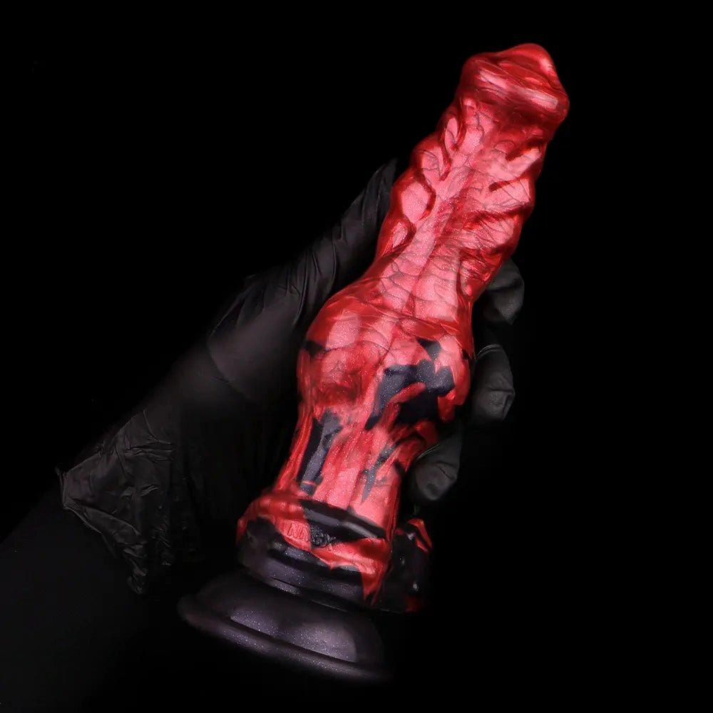 Red knotted dog dildo, photo 12