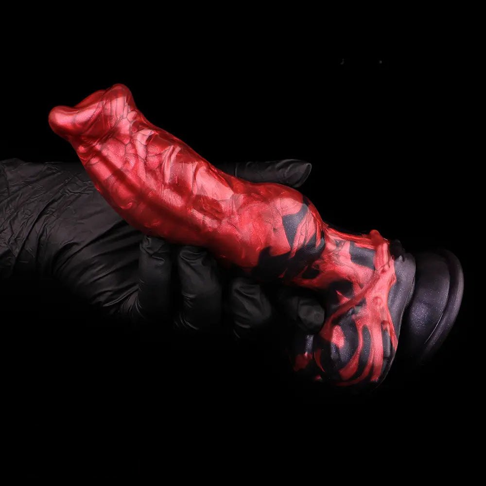Red knotted dog dildo, photo 14