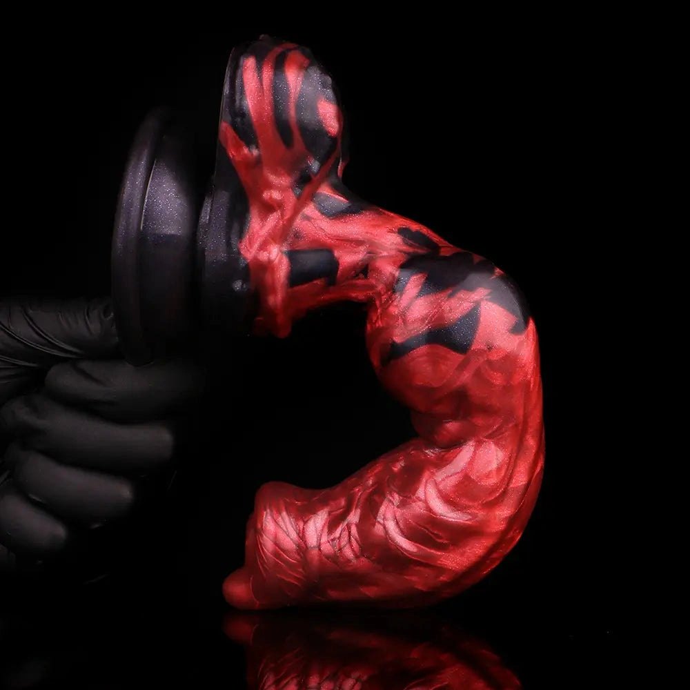 Red knotted dog dildo, photo 15